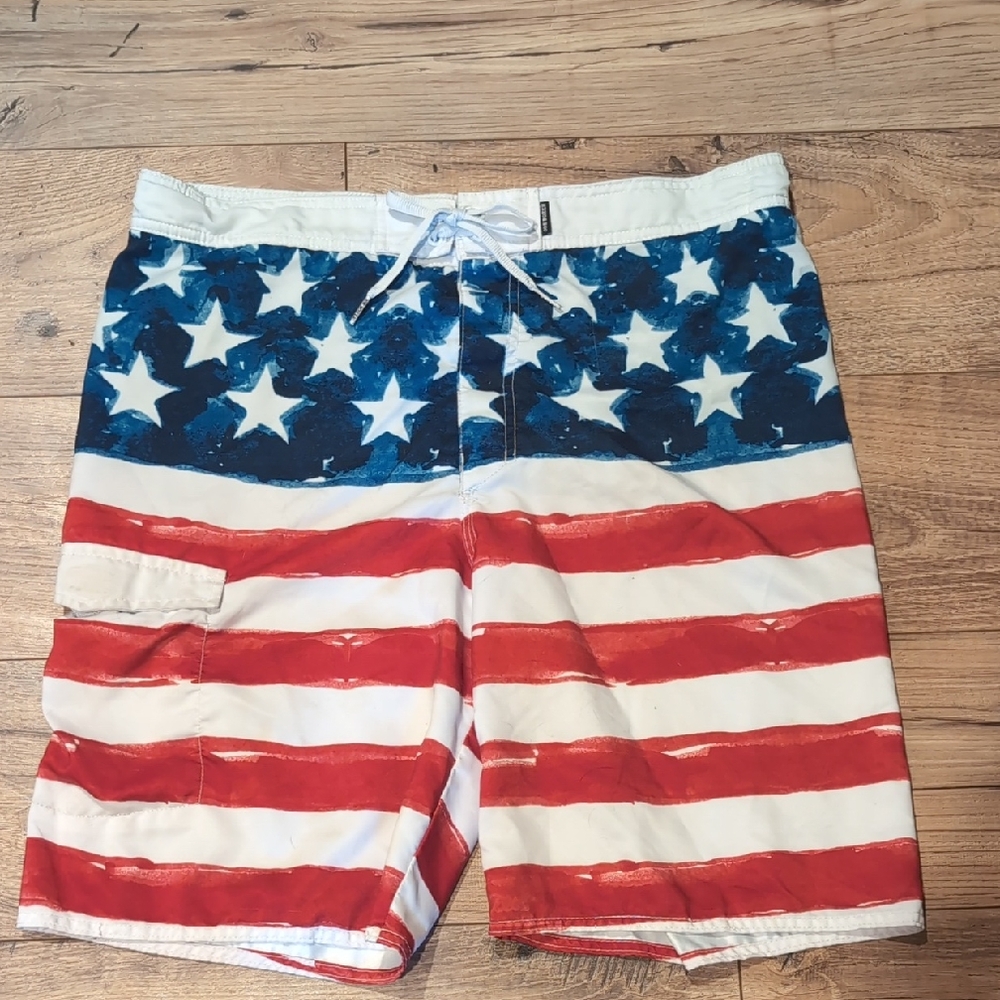 Joe Boxer White Mesh Lined Swim Shorts